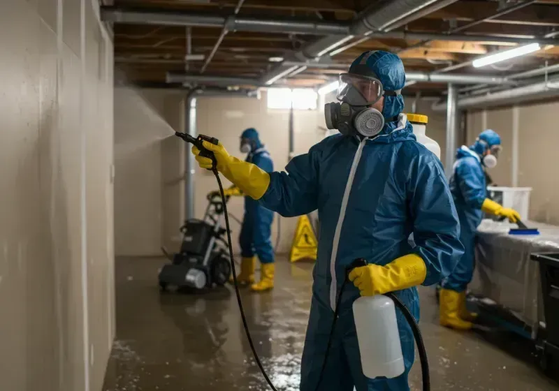 Basement Sanitization and Antimicrobial Treatment process in Washington County, OR